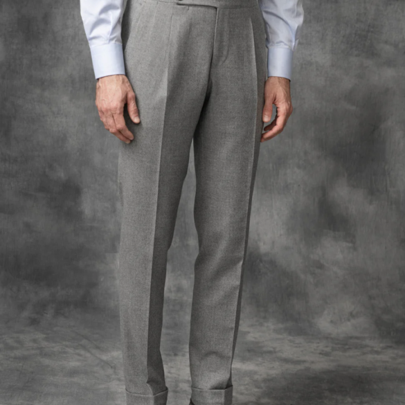 Piniparma Mid grey flannel Soragna trousers